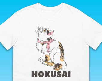 Ukiyo-e Unisex T-shirt 8 | Japan | Katsushika Hokusai | Cat | Traditional | Gildan 64000