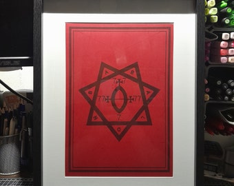 Babalon Sigil Art Print, Altarpiece, Thelema, Aleister Crowley