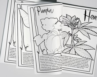 Plant Milk Alternatives Adult Coloring book digital download