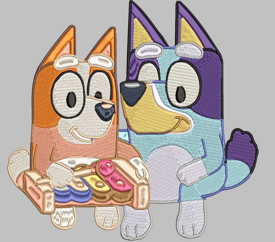 Bluey & Bingo Xylophone Embroidery File 8x8 5x7 4x4 Multiple Etsy