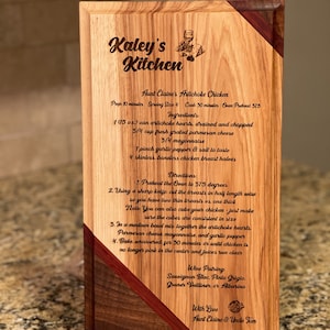 Personalized Recipe Cutting Board
