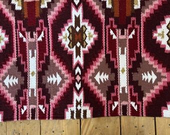 Pink Western Saddle Blanket Ranch Pad Western Saddle Pad Newzeland Wool Handmade Horse Riding Horsemanship Saddlery Yucca Pad  34 X 42