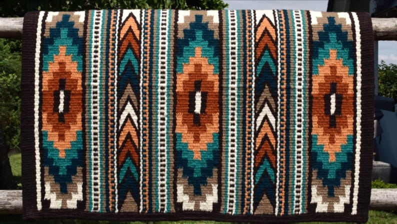 Western Sadelfilt Ranch Sadelpad Western Sadelpad Nyzeeländsk Ull Handgjord Hästridning Horsemanship Sadelmakeri Yucca Sadelpad Filtpad 34 X 42 bild 3