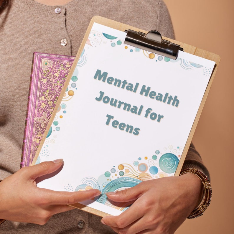 Back to School Mental Health Journal for Teens Mood Tracker
