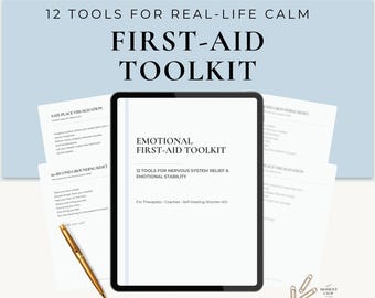 Kit de herramientas para la ansiedad imprimible / Hojas de trabajo para calmarse y estrategias de afrontamiento (PDF)