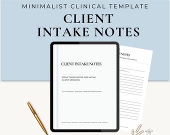 Formulario de admisión de clientes imprimible / Hoja de trabajo de admisión de terapia y asesoramiento (PDF)