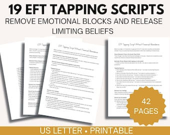 Guiones de tapping EFT imprimibles / Guía de la Técnica de Liberación Emocional en PDF