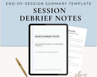 Notas de sesión de terapia imprimibles / Seguimiento del progreso del cliente en PDF / Plantilla para consejeros