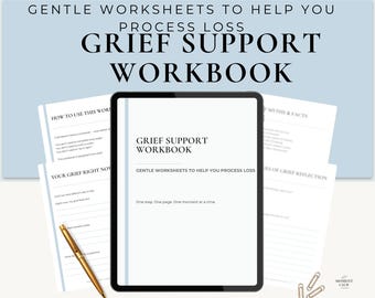Cuaderno de duelo imprimible / Hojas de trabajo sobre pérdida y sanación (PDF) / Diario de duelo