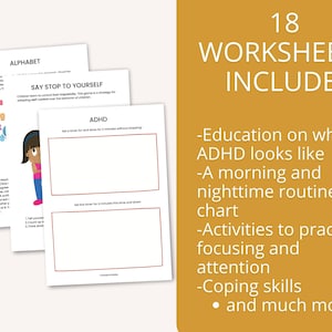 ADHD Workbook for Kids Printable | Executive Function Activities ...