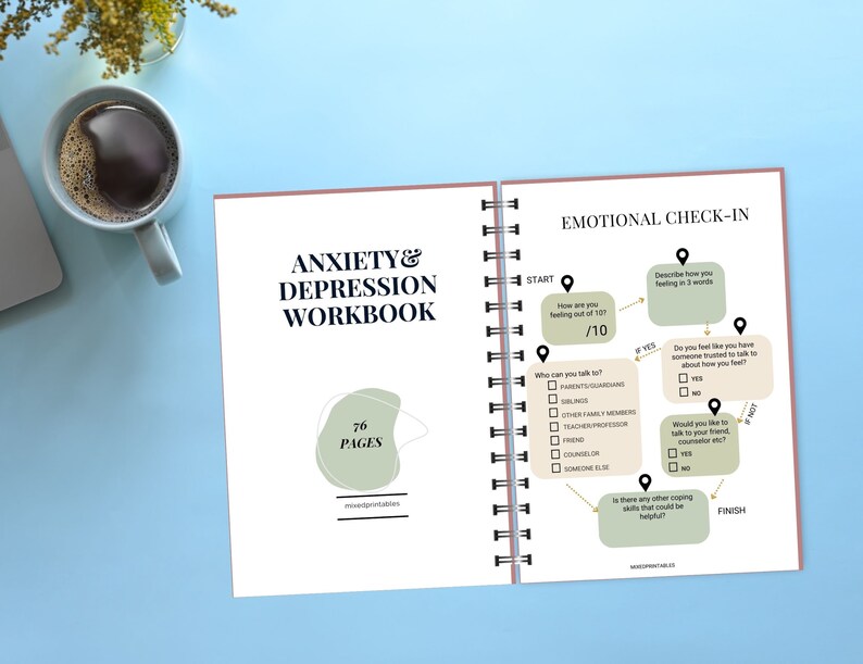 Printable Depression Journal Mental Health Depression Planner - Etsy
