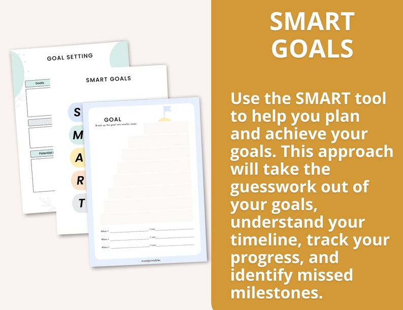 SMART Goals Worksheets for Teens Plan, Track, and Achieve Your Goals