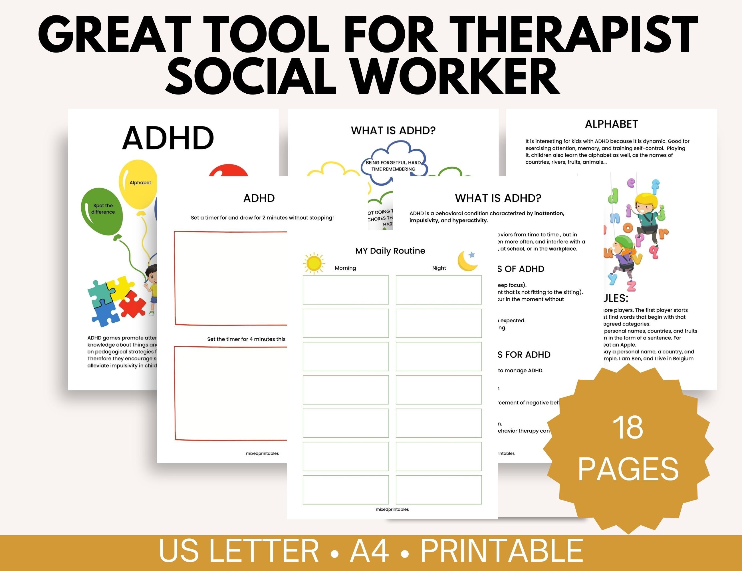 ADHD Play Therapy Workbook: Kids' Coping Skills u0026 Routine Charts ... Adhd play therapy workbook: kids' coping skills u0026 routine charts ...