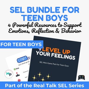 Pacote SEL para Adolescentes | Rastreadores de Raiva, Emoções, Humor e Jogos SEL | Ferramentas de Aconselhamento para Imprimir | Aconselhamento para o Ensino Fundamental