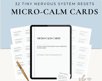 Tarjetas imprimibles de calma rápida / Alivio de la ansiedad y manejo del estrés (PDF)