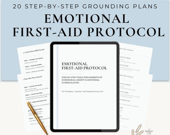 Planes imprimibles para calmar la ansiedad / Protocolos de primeros auxilios emocionales (PDF)