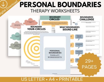 Cuaderno de trabajo de límites imprimible / Diario de relaciones saludables (PDF)