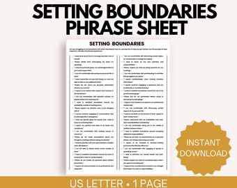 Boundary Setting Phrasen druckbar | Kommunikations-Skripte PDF | Durchsetzungsvermögen Werkzeug