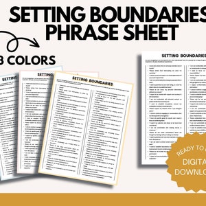 Boundary Setting Phrases Printable | Communication Scripts PDF ...
