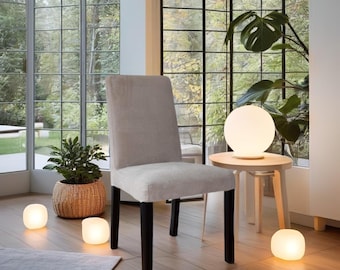 Stuhlhusse in Beige für IKEA Bergmund Esszimmerstuhl, passgenau, gepolstert und maschinenwaschbar