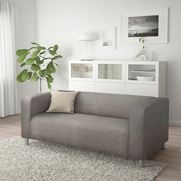 Housse de rechange pour canapé deux places IKEA Klippan Quality 2 en toile de jute