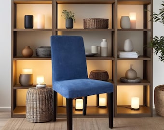 Stuhlhusse in Blau für IKEA Bergmund Esszimmerstuhl, passgenau und maschinenwaschbar