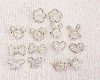 Sets of Mini Hair Clips | Pearl Mini Clips | Alligator Clip | Different Shapes Hair Clip | Cute Hair Clip | Gifts For Girls