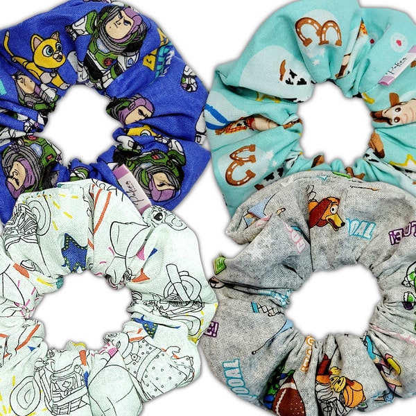 Toy Story Scrunchies | Disney Hair Scrunchies | Woody Scrunchies | Buzz Lightyear | Toy Story 4 Scrunchies, Hair Elastic, Forky Scrunchies