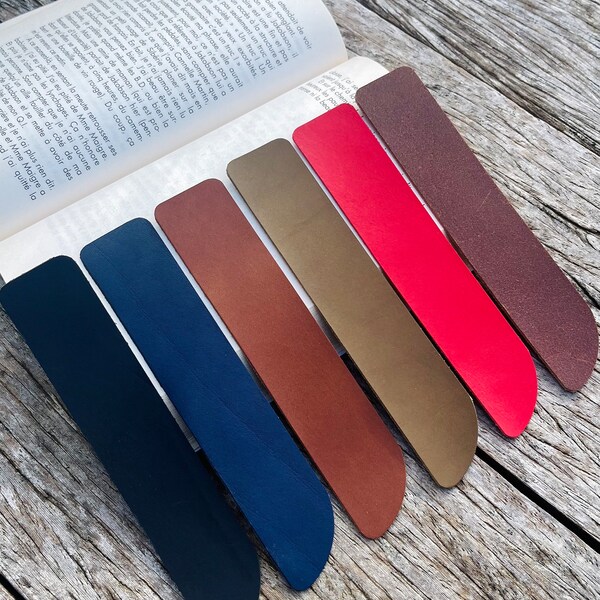 Leather bookmark gift for him or her