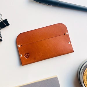 Porte-cartes en cuir minimaliste pour homme, fin et intemporel