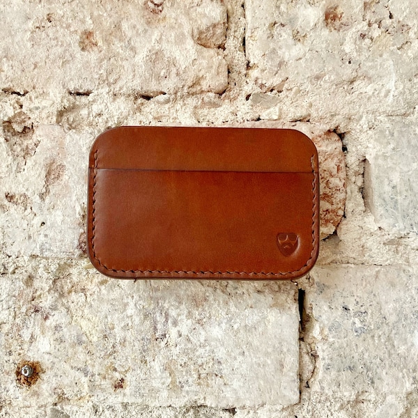 Porte-cartes personaliseerbaar en cuir minimalistisch