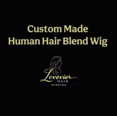 Custom Made Human Hair Blend Wig | Choose Color, Texture and  display picture 3