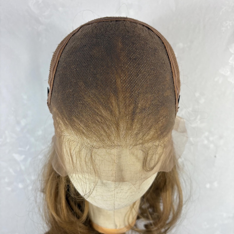 Full Lace Wig – Long Wavy Honey Brown, Human Hair Blend, Free Parting, Daily Wear Natural Look image 6