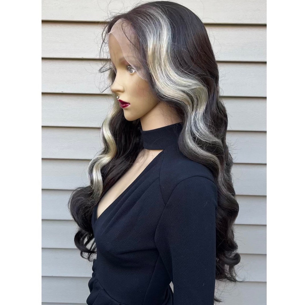 Wavy Brown/caramel Money Piece Lace Front 13x6 Part Human Etsy Australia