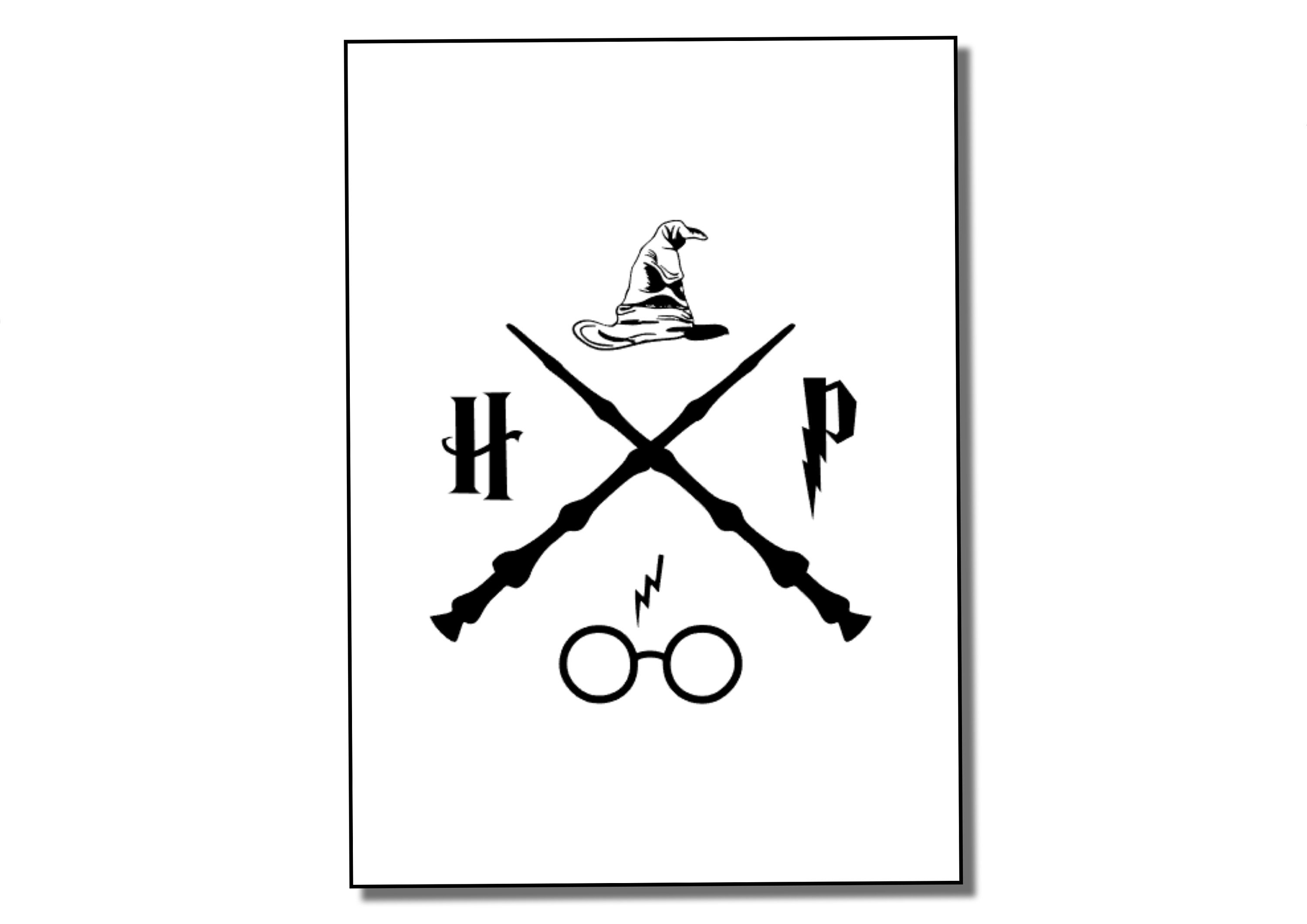 Personalised Harry Potter Poster Hogwarts Minimalist Wizard Print Magic Wall  Art -  UK