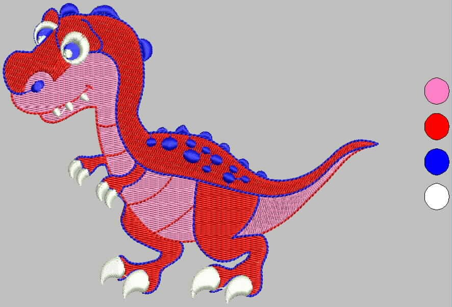 Dinosaur Embroidery Designs Instant Download Filled Stitches - Etsy