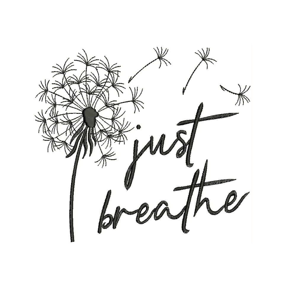 Just Breathe Machine Embroidery Design 2742 - Etsy