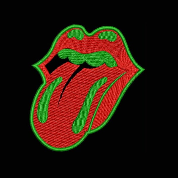 Rolling Stones Embroidery Designs - Instant Download Filled Stitches Design 900