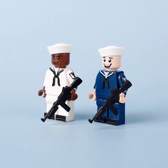 2 Minifigures Ww2 Us Sailors Soldier Brick Block Moc Lego compatible Marines World War Soldier Band of Brothers Navy Etsy