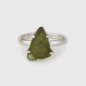 Moldavite Ring, Moldavite Jewelry, Moldavite Sterling Silver,  Moldavite, Moldavite Stone, Moldavite Crystal, Man Made Stone, handmade ring