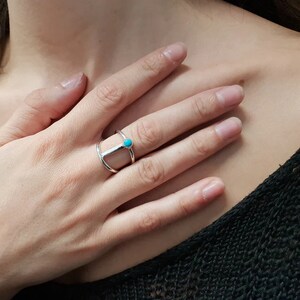 Turquoise Ring, December Birthstone Ring, Moon Stone Gemstone Ring, Amethyst Solitaire Ring, Silver Ring, Stacking Ring Gift, Statement Ring