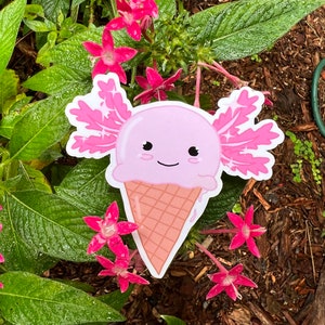 Axolotl Ice Cream Sticker