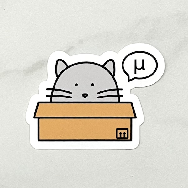 Mu Cat | Science, Laboratory, Biochemistry, Microbiology Vinyl Sticker