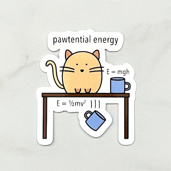 Physicist Cat | Science, Physics, Research Vinyl Sticker