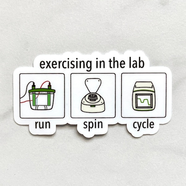 Lab Exercises | Science, Research, Laboratory, Molecular Biology Vinyl Sticker