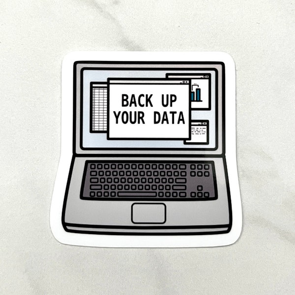 Data Backup | Science, Research, Laboratory Vinyl Sticker