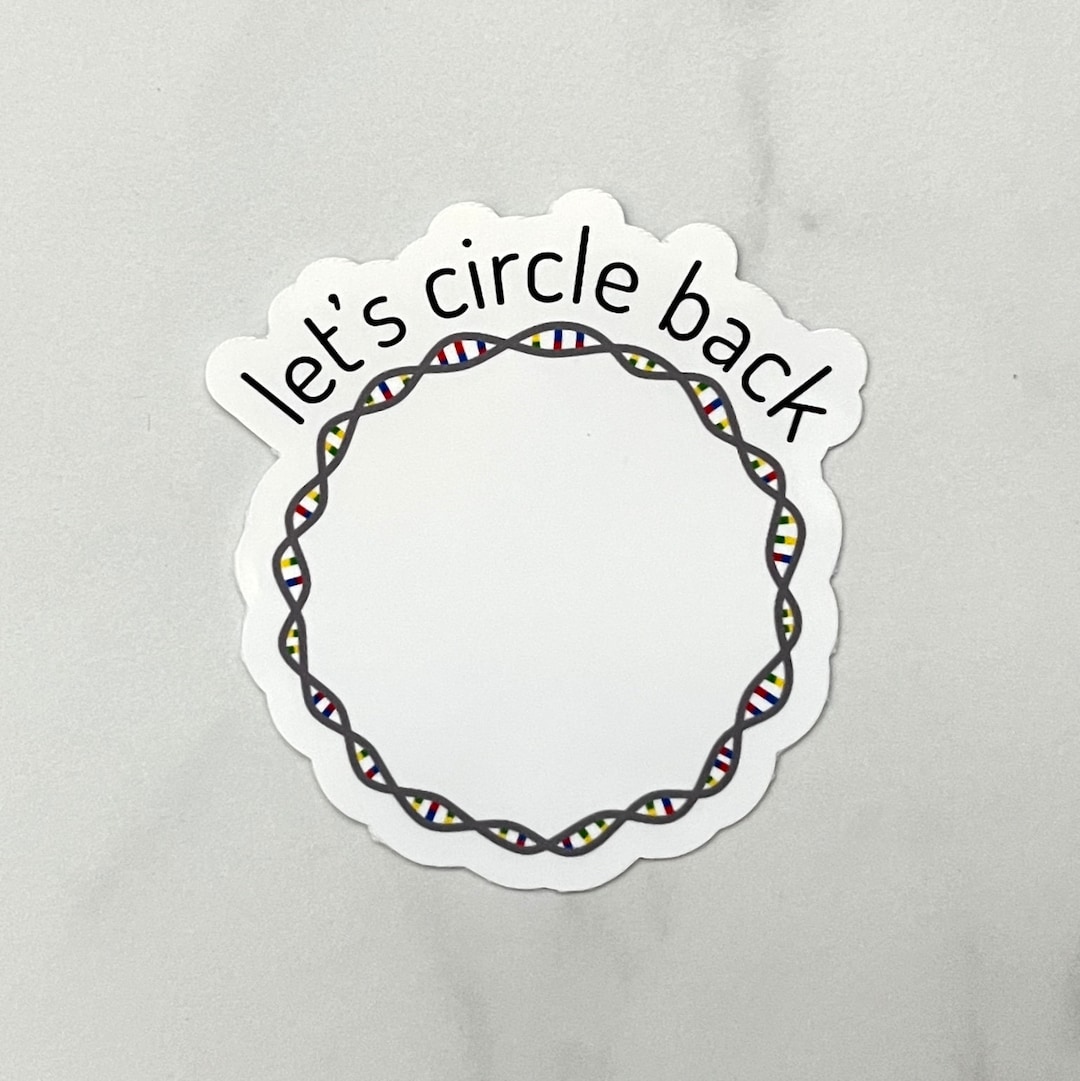 Circle Back Plasmid Sticker - Etsy