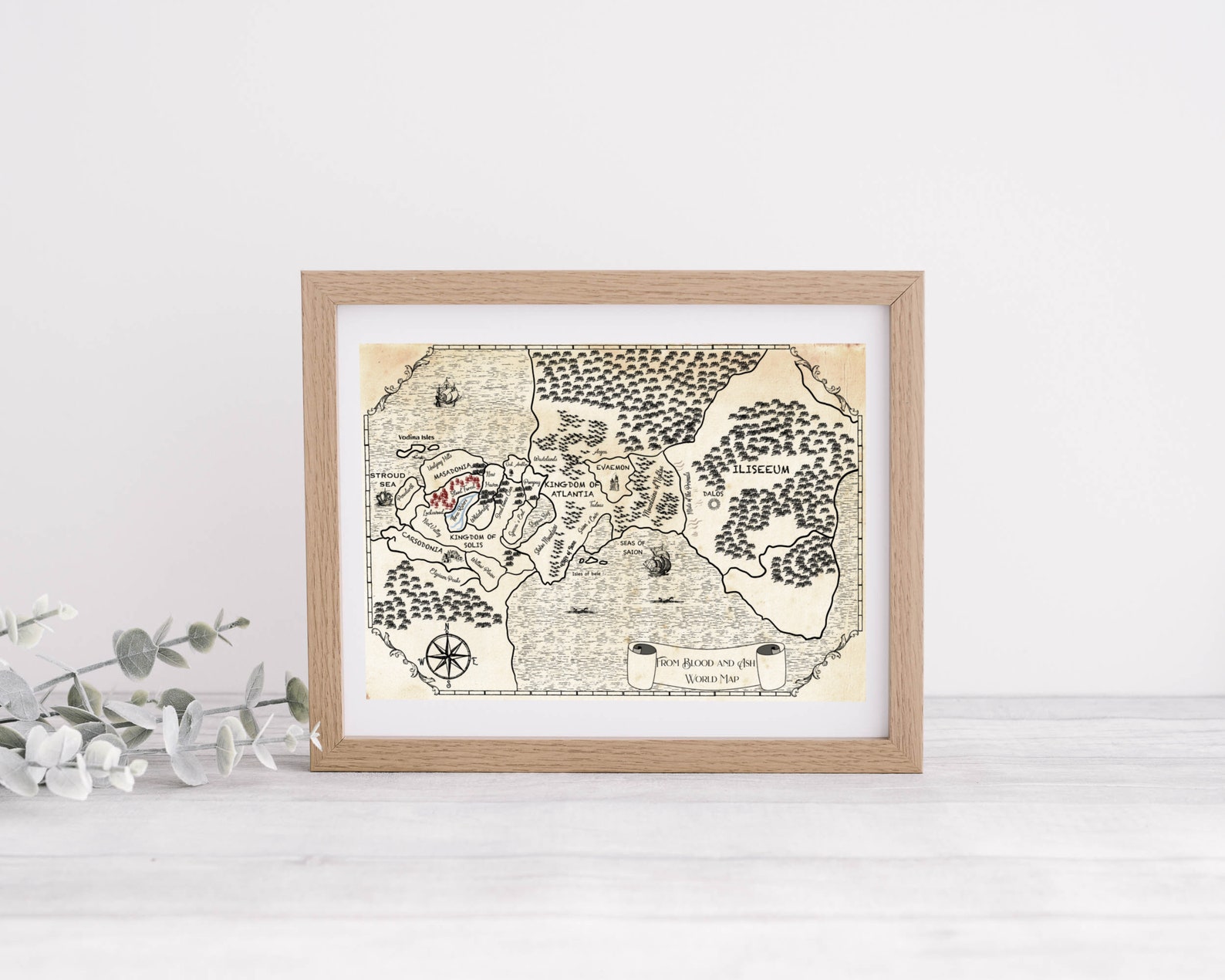 From Blood and Ash Map OFFICIALLY LICENSED - Etsy