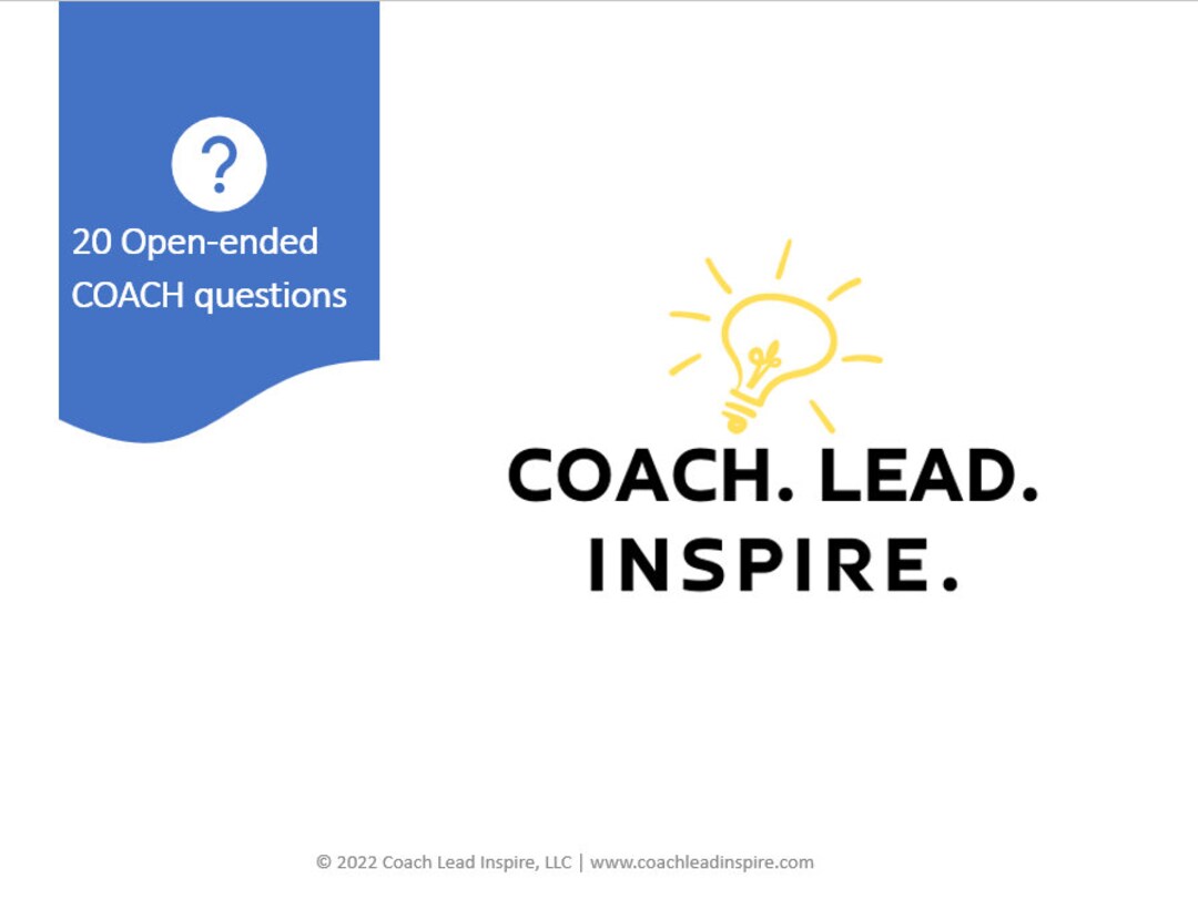 20 Openended Coaching Questions Etsy