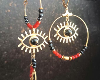 Boucles créoles asymétriques( plusieurs modèles)